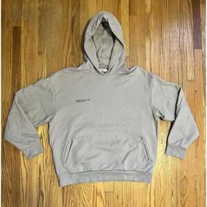 Pangaia Women's Hoodie M Cream Graphic 100% Cotton Pullover